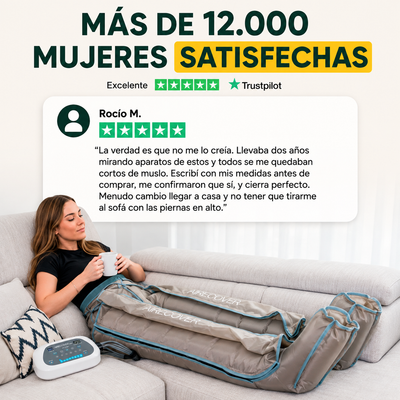 Airecover Med 8.0 – Presoterapia profesional de los pies al abdomen, en tu sofá