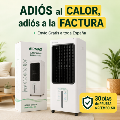Climatizador Evaporativo Airmax – El frescor del aire acondicionado, el consumo de una bombilla