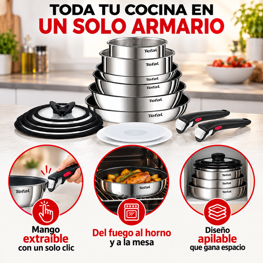 Set Ingenio Emotion 15 Piezas – Toda tu cocina en un solo armario