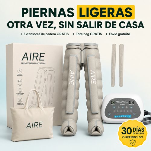 Airecover Med 8.0 – Presoterapia profesional de los pies al abdomen, en tu sofá