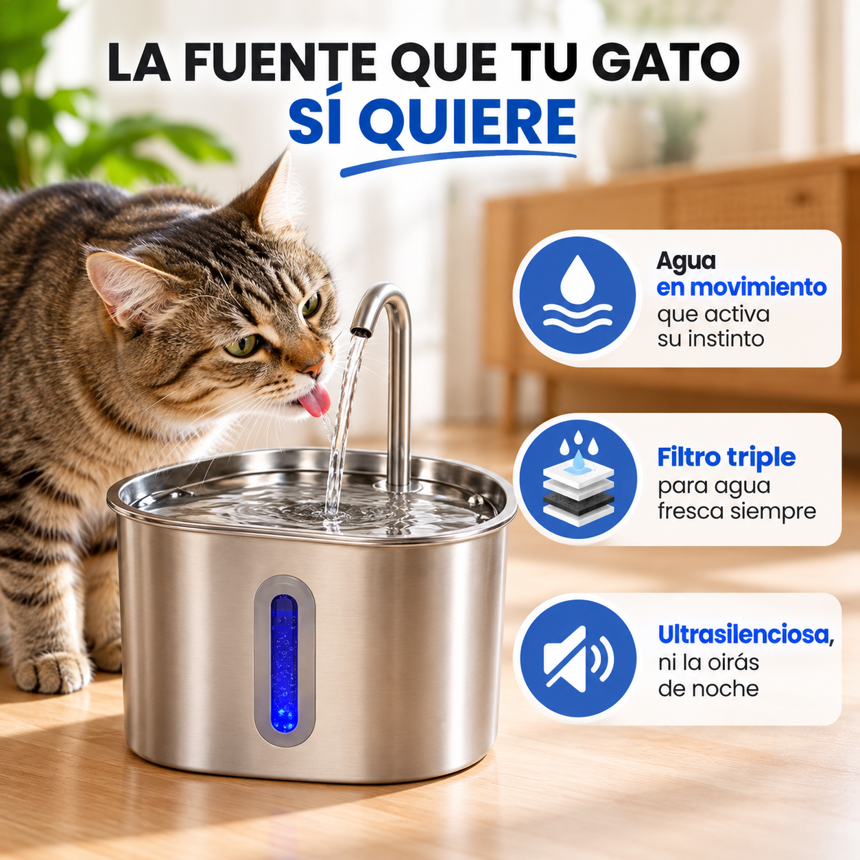 CatVitalis™ – La fuente que hace que tu gato quiera beber