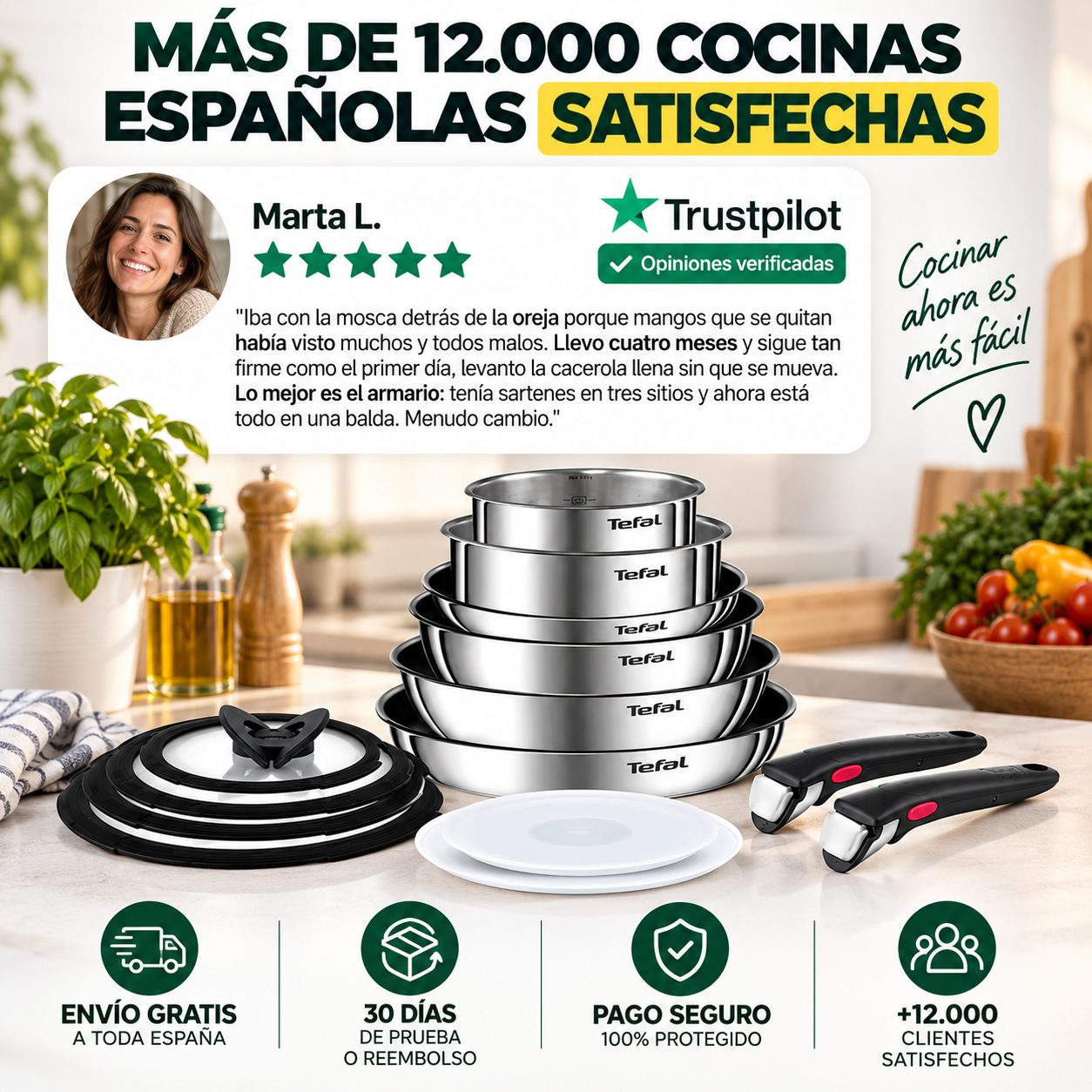 Set Ingenio Emotion 15 Piezas – Toda tu cocina en un solo armario