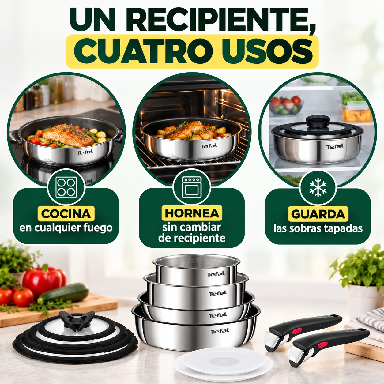 Set Ingenio Emotion 15 Piezas – Toda tu cocina en un solo armario