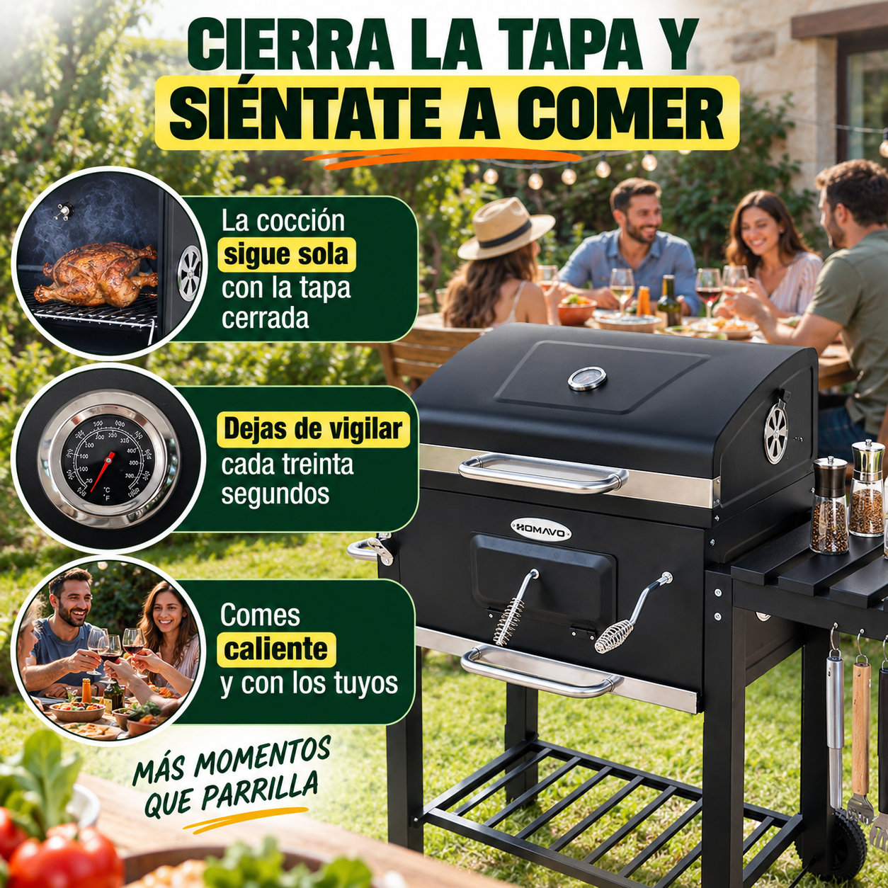 Vuelve a ser el que disfruta la barbacoa, no el que la sufre
