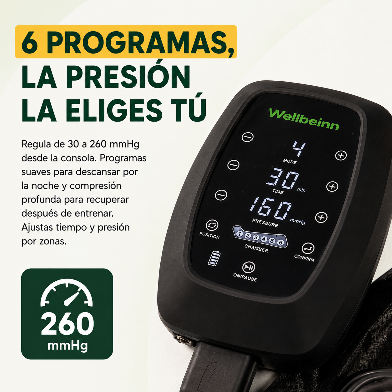 Highfly Pro – Presoterapia profesional para dejar de arrastrar las piernas