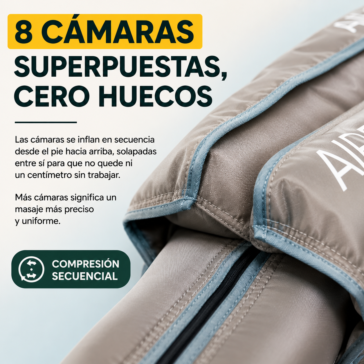 Airecover Med 8.0 – Presoterapia profesional de los pies al abdomen, en tu sofá