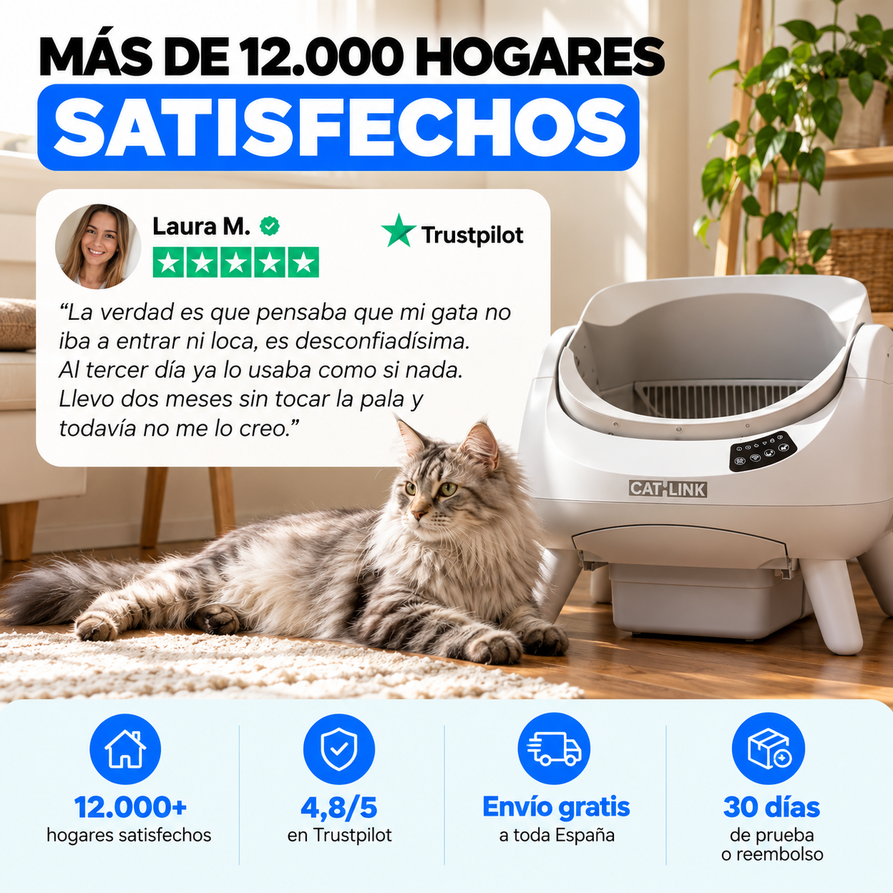 Arenero Autolimpiable Open-X – Olvídate de recoger la arena cada día