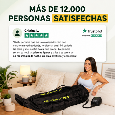 Highfly Pro – Presoterapia profesional para dejar de arrastrar las piernas
