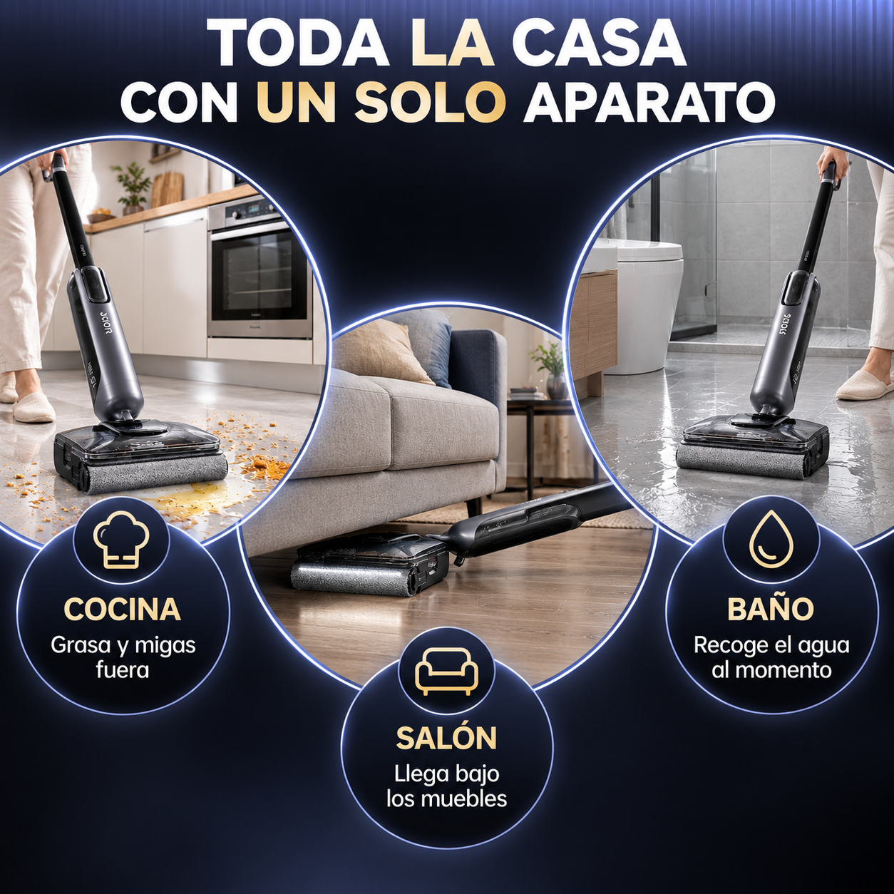 JONR H2 Pro – Aspira y friega a la vez, y después se lava sola