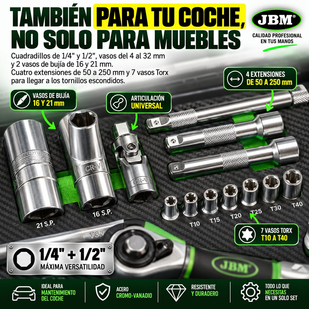 Sirve para el coche, no solo para montar muebles
