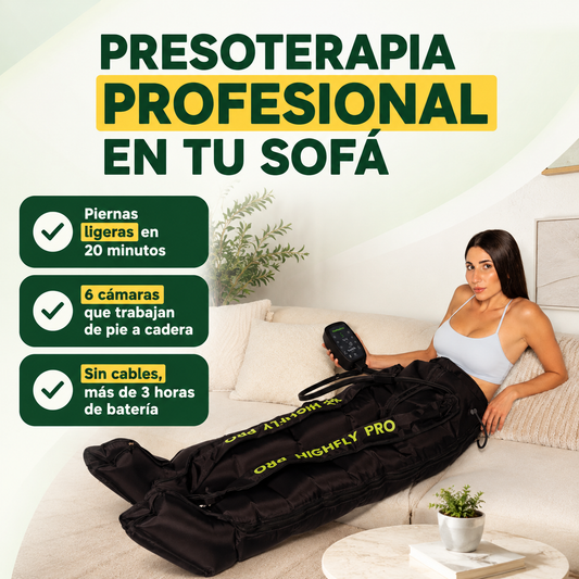 Highfly Pro – Presoterapia profesional para dejar de arrastrar las piernas