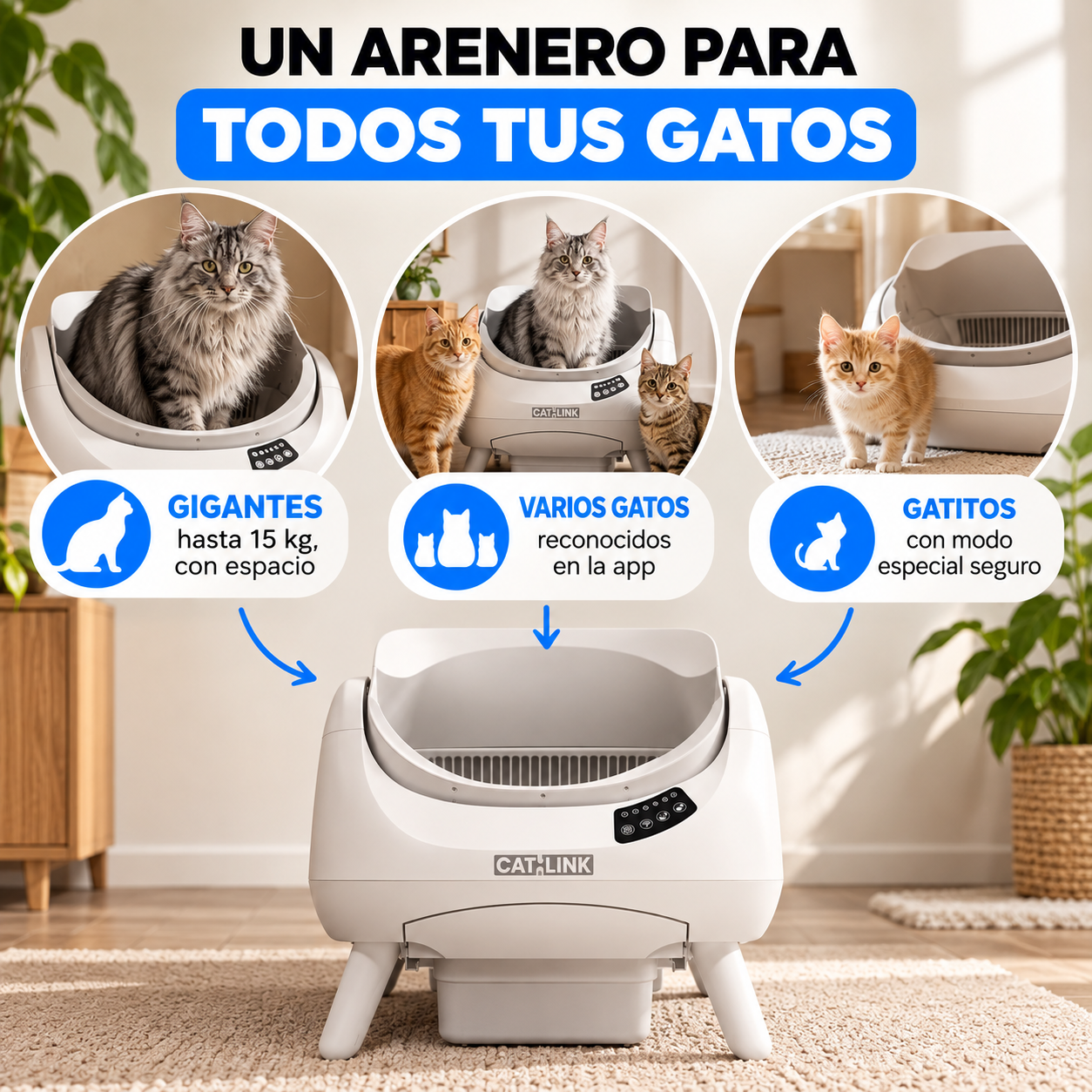 Arenero Autolimpiable Open-X – Olvídate de recoger la arena cada día