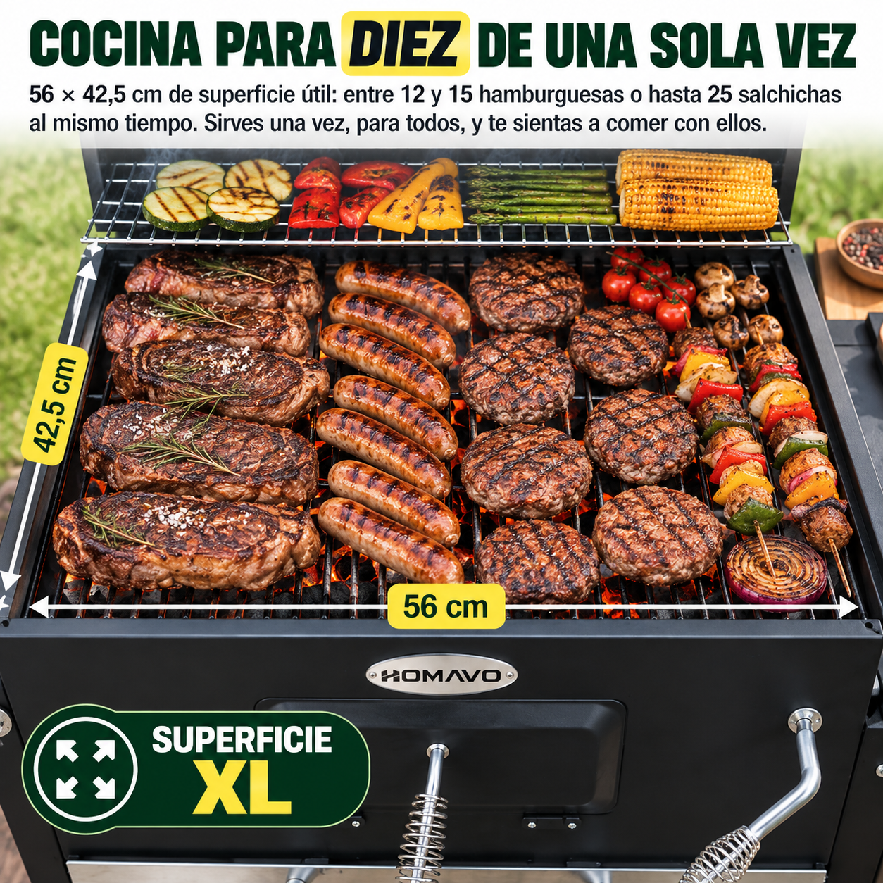 Toda la comida hecha a la vez, no por turnos
