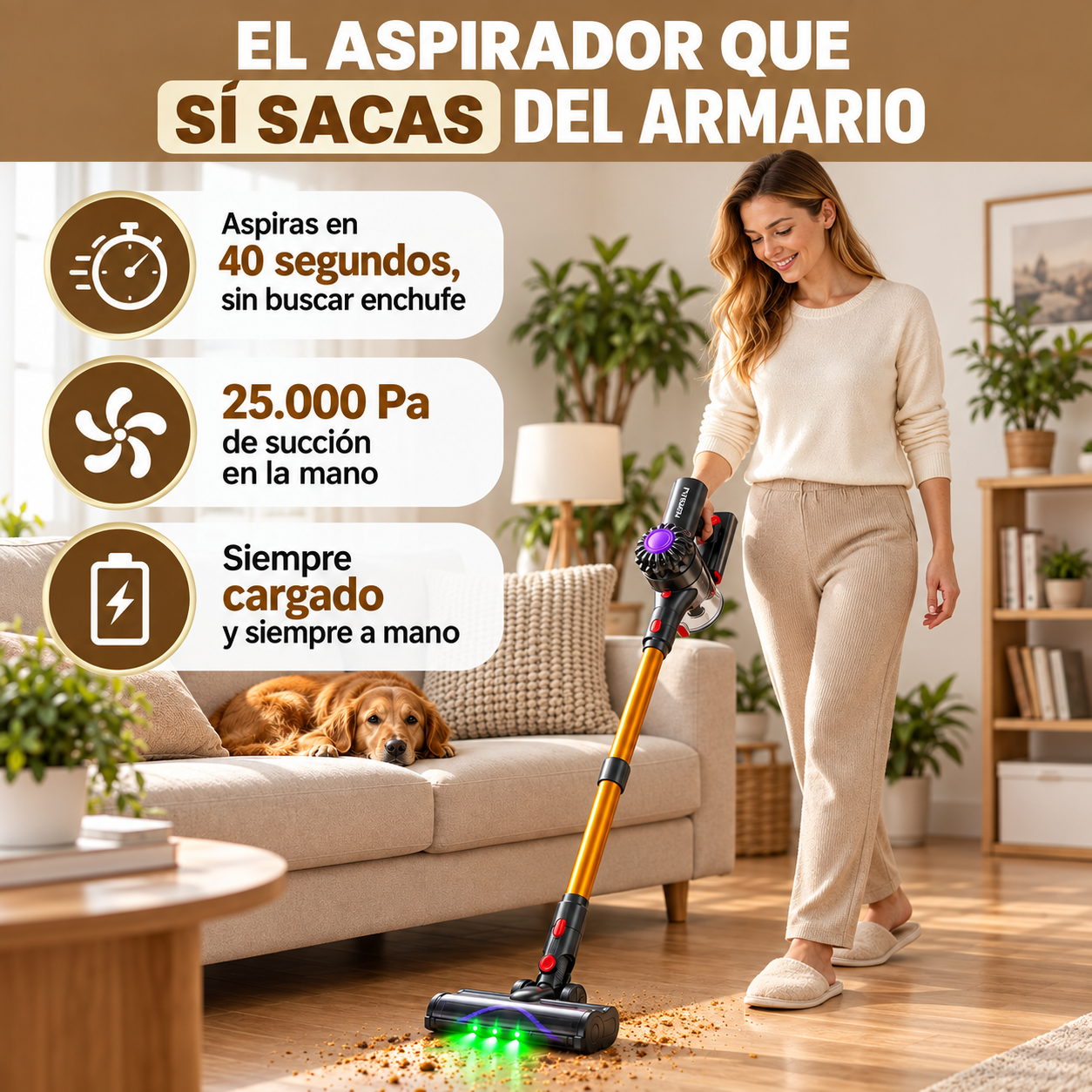 FYRAEN V15 – Aspira toda tu casa sin un solo cable