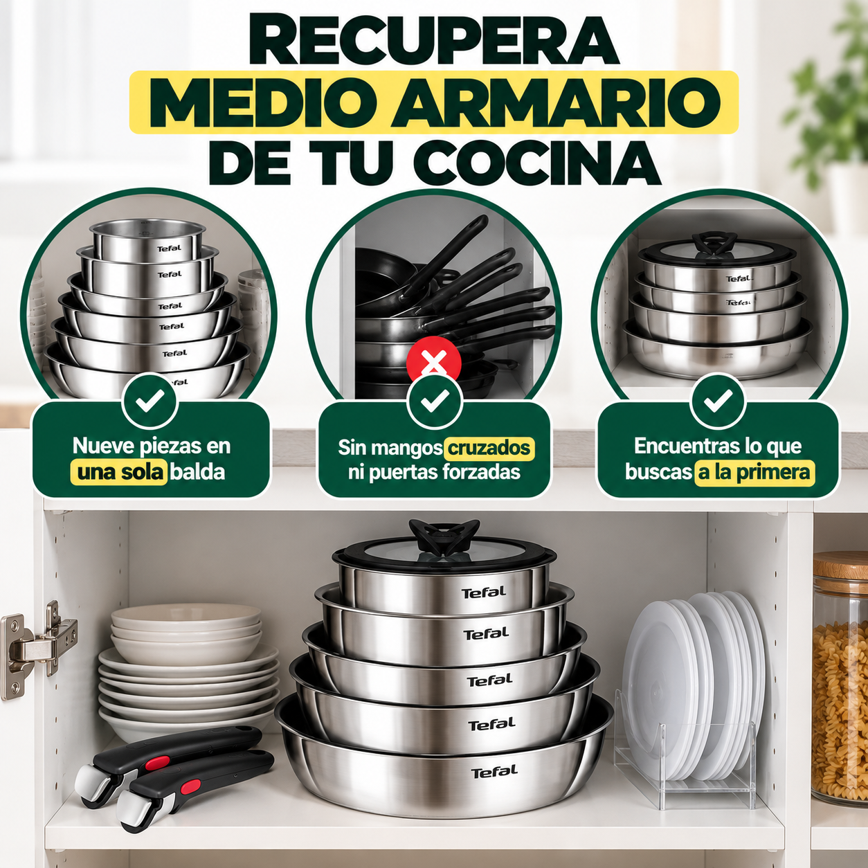 Tres cacharros para una sola comida