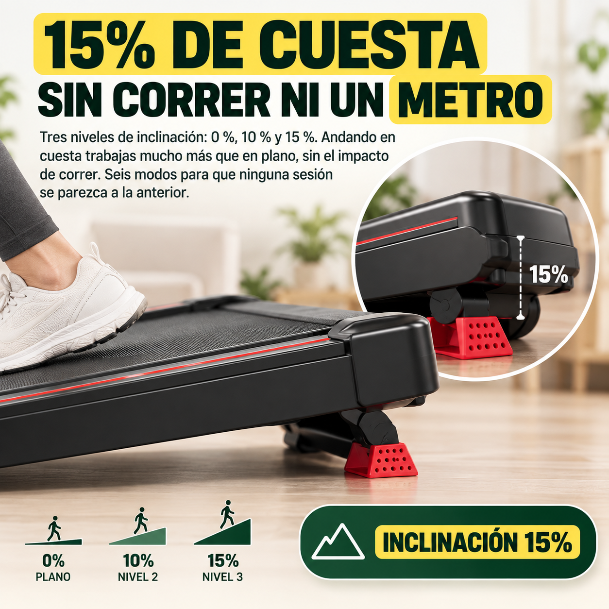 Inclinación al 15 %: andar deja de ser pasear